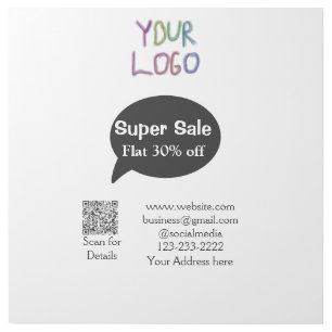 super sale business discount scan QR code details Gallery Wrap