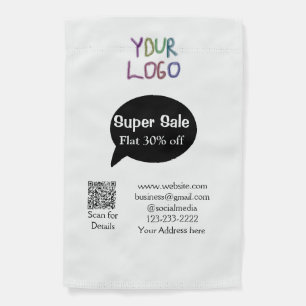 super sale business discount scan QR code details Garden Flag