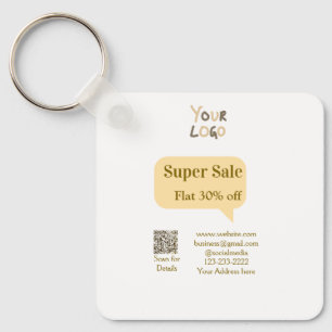 super sale business discount scan QR code details Keychain