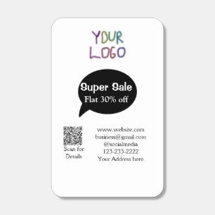 super sale business discount scan QR code details  Matchboxes