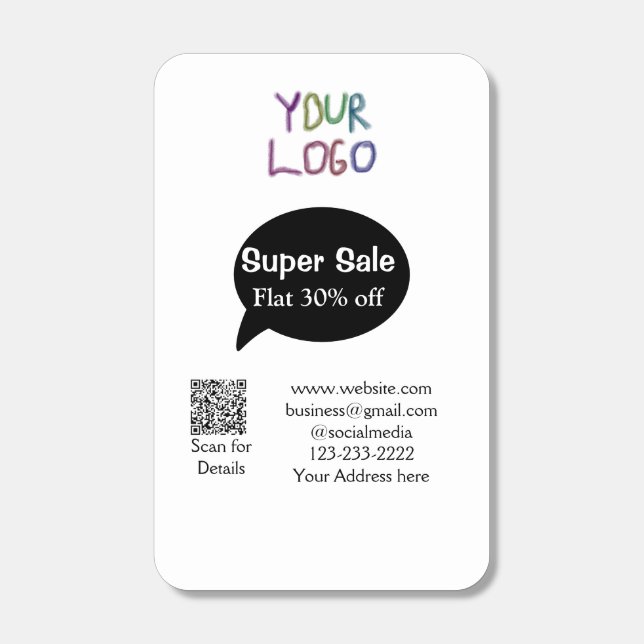 super sale business discount scan QR code details  Matchboxes (Front)