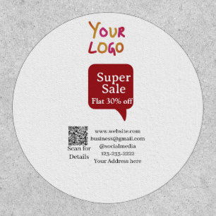 super sale business discount scan QR code details Patch