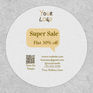 super sale business discount scan QR code details Patch