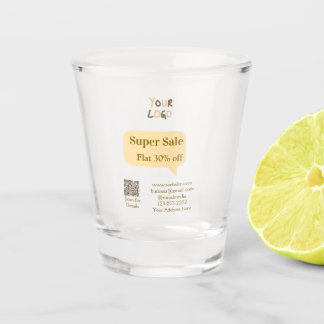 super sale business discount scan QR code details Shot Glass