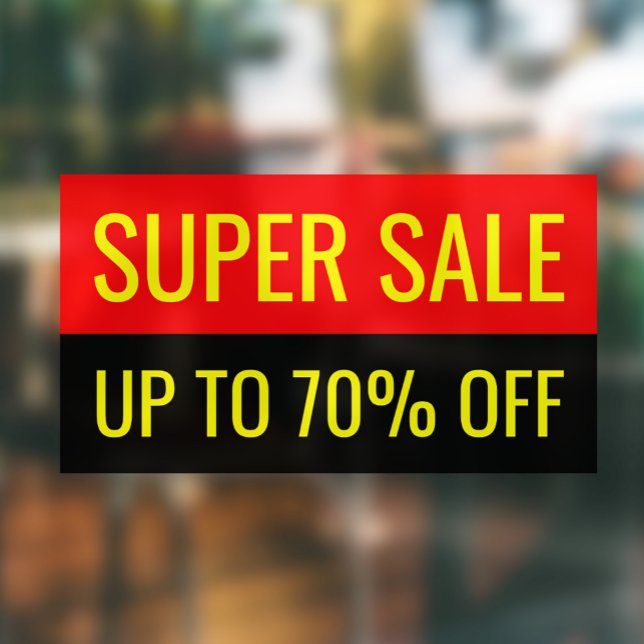 Super Sale Plain Eyecatching Professional Business Window Cling (Creator Uploaded)