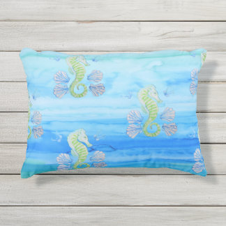 Super Sammy Seahorse Outdoor Pillow