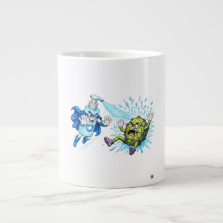 Super Sanitizer vs. Germ Monster Giant Coffee Mug