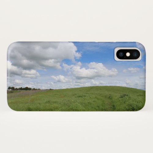 Super Scenic Cloudy Hillside Spring Photograph iPhone XS Case