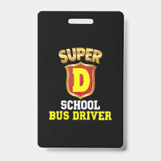Super School Bus Driver Back To School Hero Kids Badge