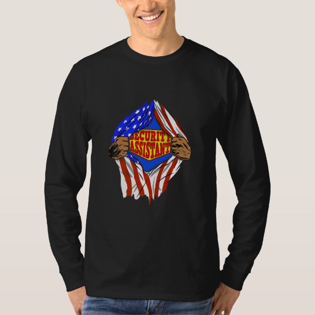 Super Security Assistant Hero Job T-Shirt (Front)