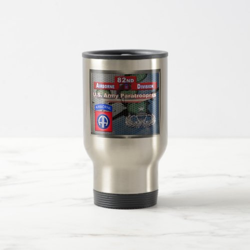 Super Senior Jump Wings 82nd Airborne Division Travel Mug