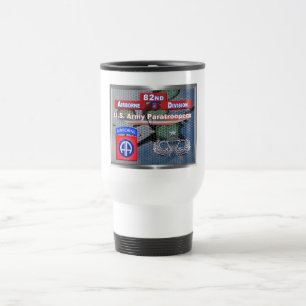 Super Senior Jump Wings 82nd Airborne Division Travel Mug