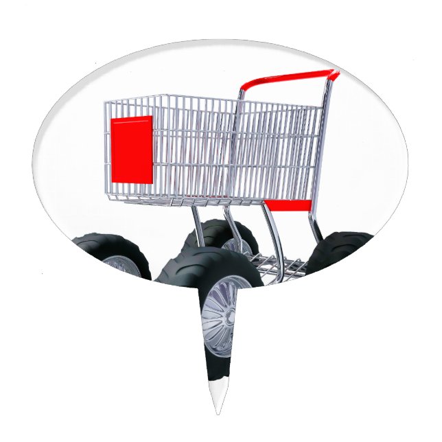 Super shopping cart cake topper (Front)