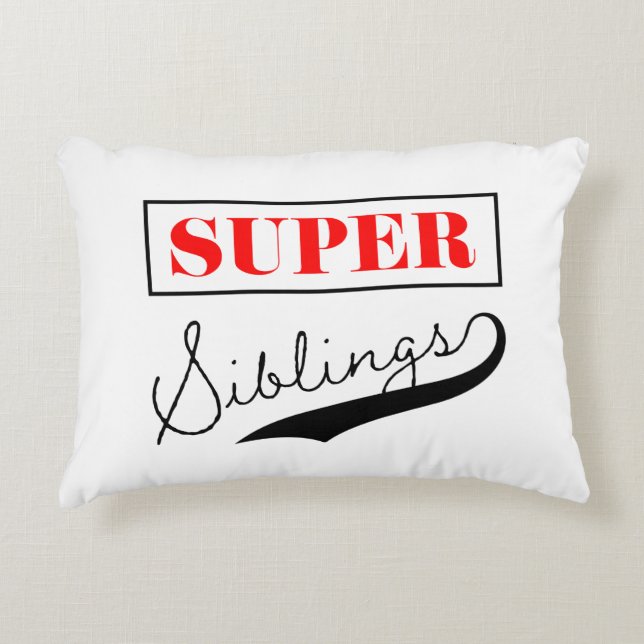 Super Sibling Accent Pillow (Front)