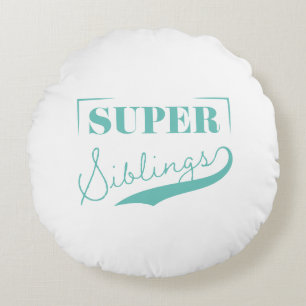 Super Sibling Round Pillow
