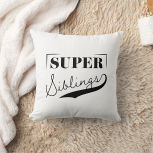 Super Sibling Throw Pillow