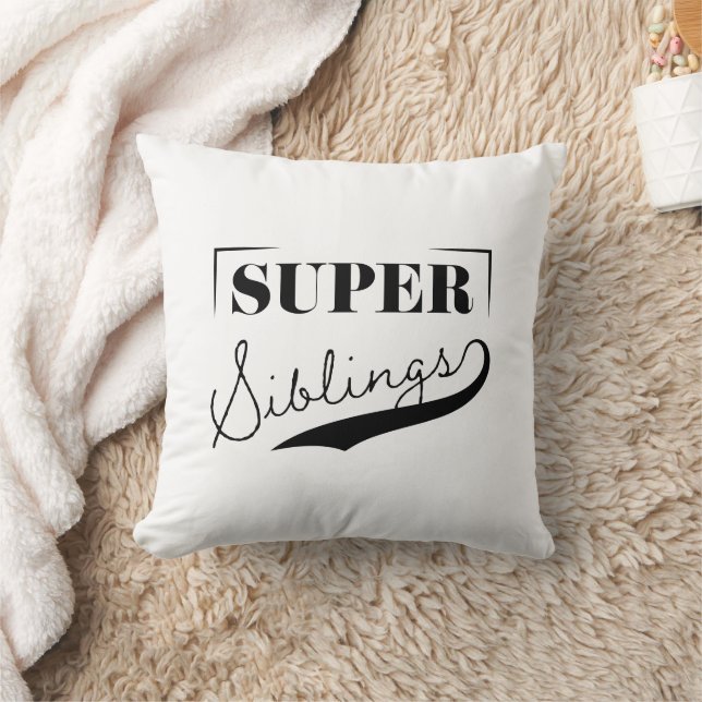 Super Sibling Throw Pillow (Blanket)