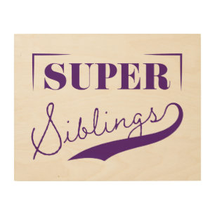 Super Sibling Wood Wall Art