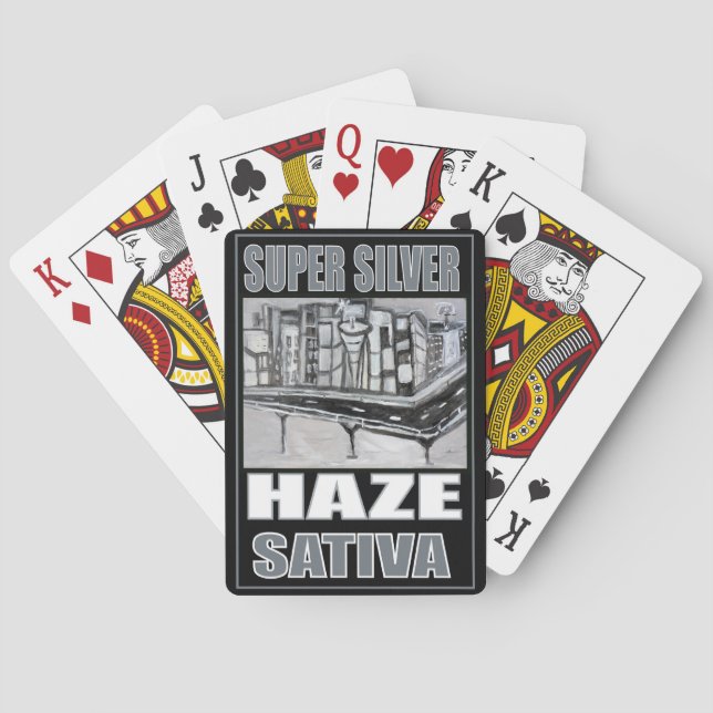 SUPER SILVER HAZE SATIVA POKER CARDS (Back)