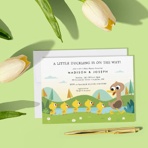 Super Simple   5 Little Ducks Baby Shower Invitation