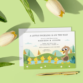 Super Simple | 5 Little Ducks Baby Shower Invitation