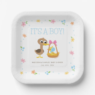 Super Simple 5 Little Ducks Boy Baby Shower Paper Plates
