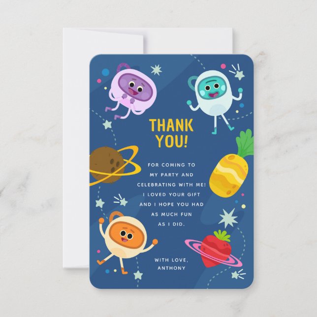 Super Simple | Bumble Numbs Space Birthday Thank You Card (Front)