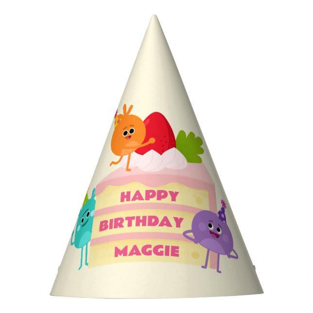 Super Simple | Bumble Nums Birthday Cake Party Hat (Front)
