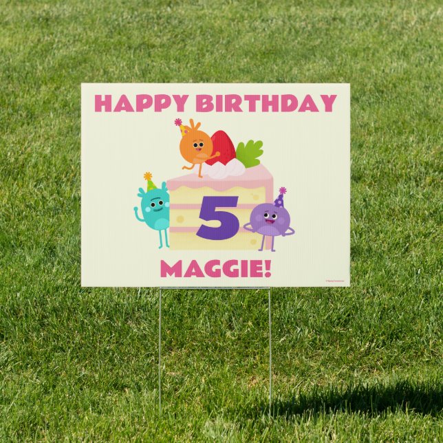 Super Simple | Bumble Nums Birthday Cake Sign (Insitu)