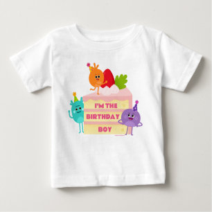 Super Simple   Bumble Nums Cake - Birthday Boy Baby T-Shirt