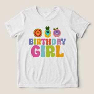 Super Simple Bumble Nums Summer Birthday Girl Tri-Blend Shirt