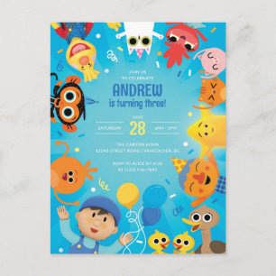 Super Simple Character Confetti Birthday  Postcard