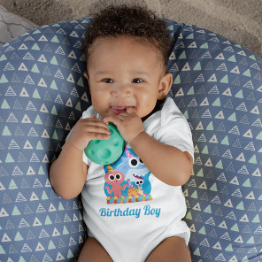 Super Simple | Finny the Shark Confetti Birthday Baby Bodysuit