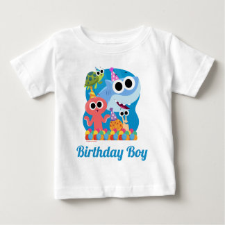 Super Simple | Finny the Shark Confetti Birthday Baby T-Shirt