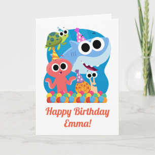 Super Simple Finny the Shark Confetti Birthday Card