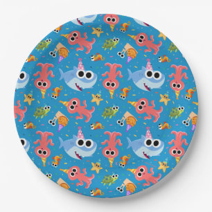 Super Simple Finny the Shark Confetti Birthday Paper Plates