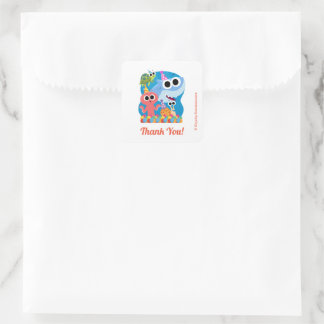 Super Simple | Finny the Shark Confetti Birthday Square Sticker