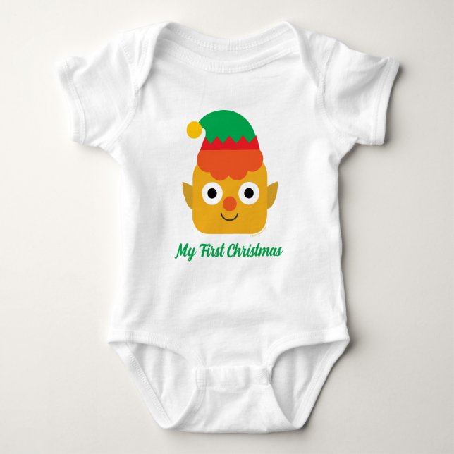 Super Simple | Holiday Cheesy - My First Christmas Baby Bodysuit (Front)