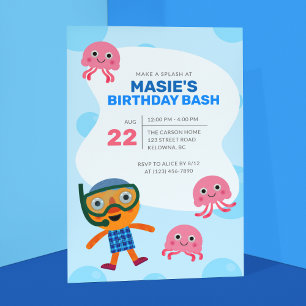 Super Simple Noodle & Pals Swim Party Invitation