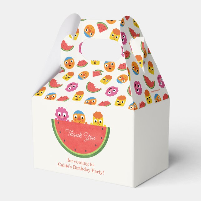 Super Simple | Noodle & Pals Watermelon Party Favor Boxes (Front Side)