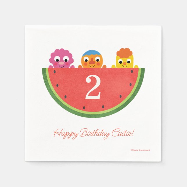 Super Simple | Noodle & Pals Watermelon Party Napkins (Front)
