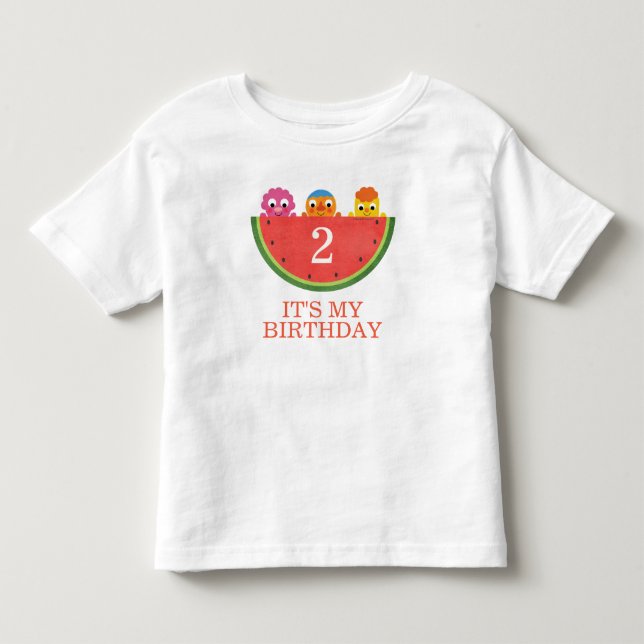 Super Simple | Noodle & Pals Watermelon Party Toddler T-shirt (Front)