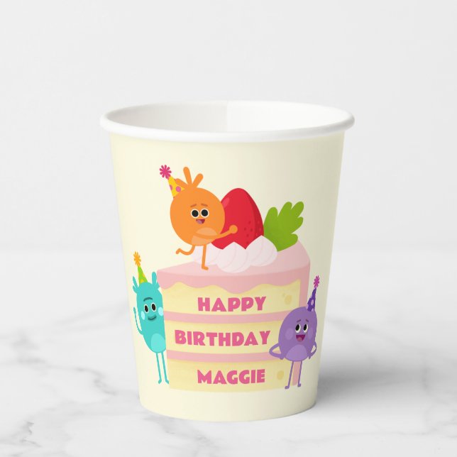 Super Simple | Nums Space Birthday Cake Paper Cups (Left)