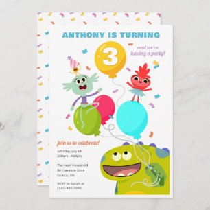 Super Simple Rhymington Confetti Birthday Invitation
