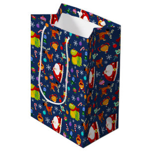 Super Simple Rhymington Holiday Character Pattern Medium Gift Bag