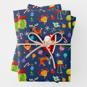 Super Simple Rhymington Holiday Pattern Wrapping Paper Sheets