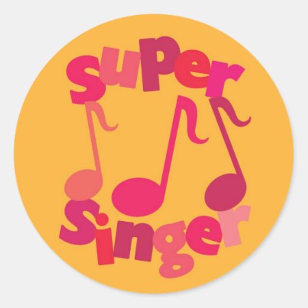 Super Singer Classic Round Sticker