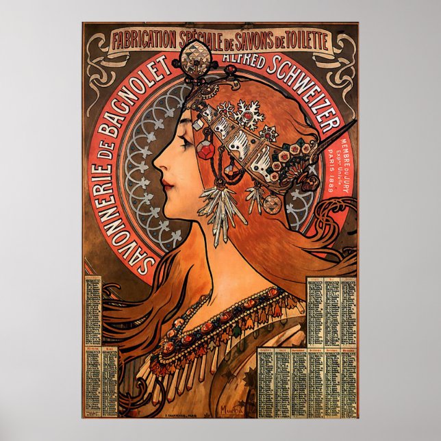 SUPER SIZE-ALPHONSE MARIA MUCHA-SAVONNERIE de BAGN Poster (Front)