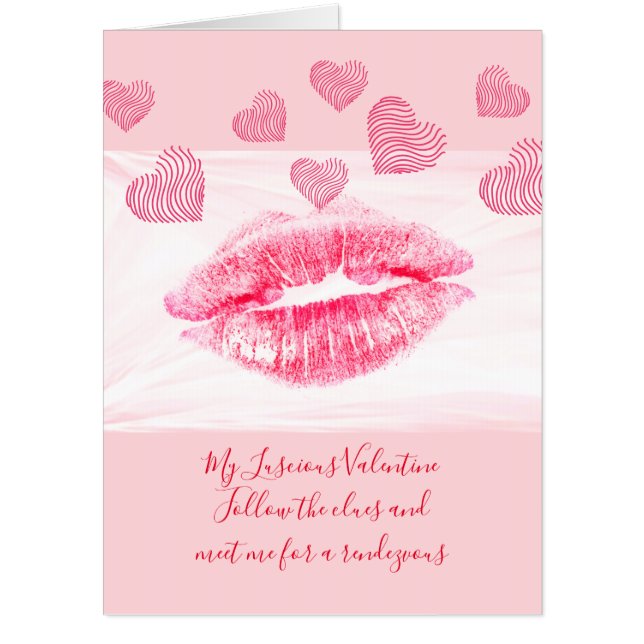 Super Size Large Valentine Secret Rendezvous Clue Card (Front)