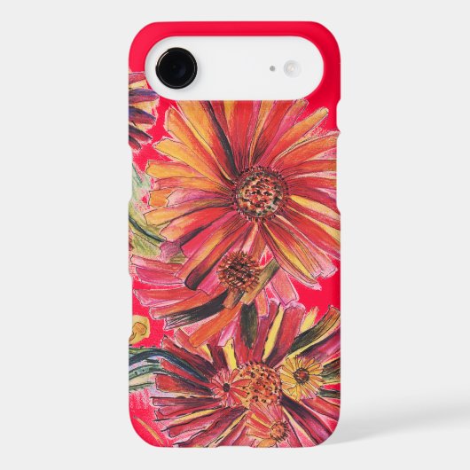 Super Size Red Daisy IPhone case (Back)